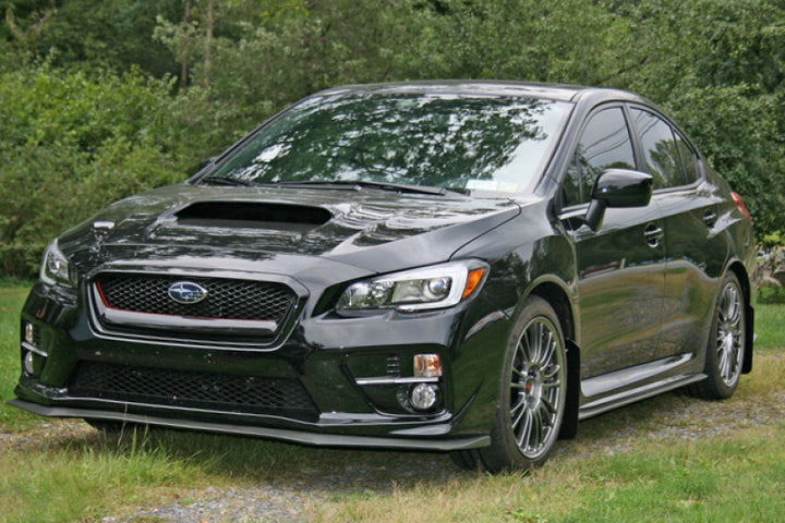Rally Armor 15-21 Subaru WRX/STI Black UR Mud Flap w/Light Blue Logo - Bull Strap