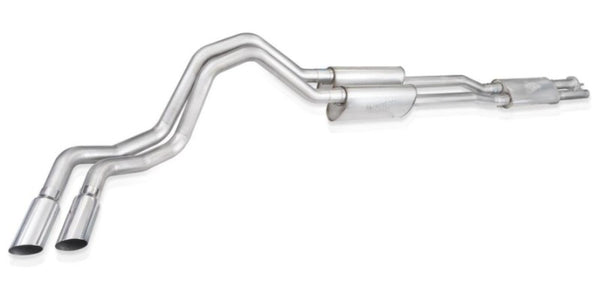 Stainless Works 20-21 Ford F-250/F-350 7.3L 304SS Redline Catback w/ 4in Polished Tips - Bull Strap