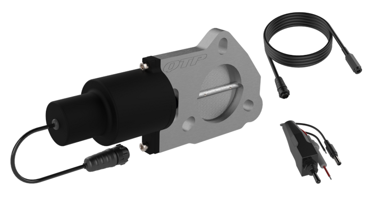 QTP 2.25in Bolt-On QTEC Electric Cutout Valve - Single - Bull Strap