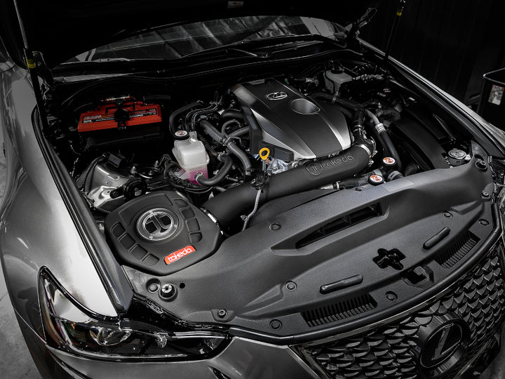 aFe Takeda Momentum GT Pro Dry S Cold Air Intake System 16-17 Lexus IS 200t - Bull Strap