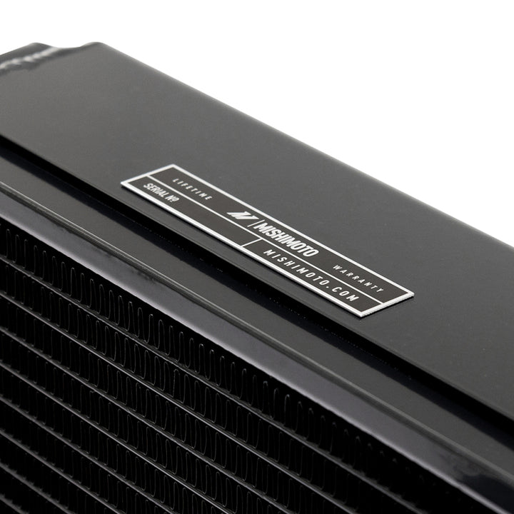 Mishimoto Universal Drag Race Performance Aluminum Radiator - Black - Bull Strap