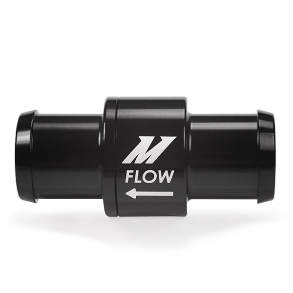 Mishimoto One-Way Check Valve 3/4in Aluminum Fitting - Black - Bull Strap