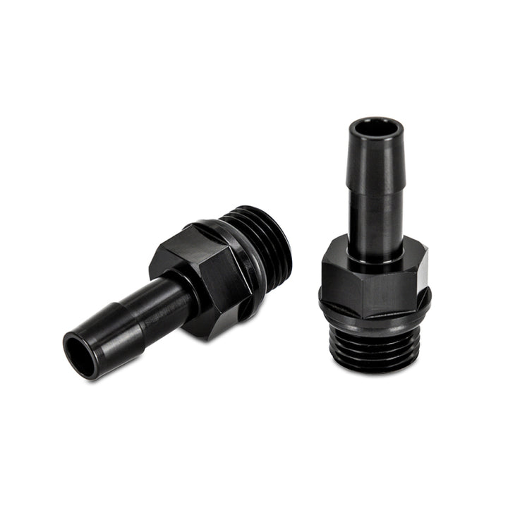Mishimoto 2pcs M16x1.5 3/8in Aluminum Catch Can Fitting Black - Bull Strap