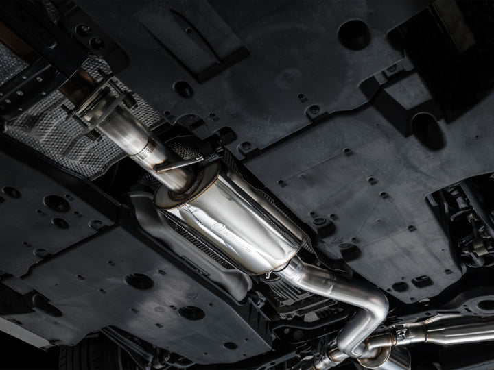 AWE 23-24 Toyota GR Corolla Touring Edition Catback Exhaust - Chrome Silver Tips - Bull Strap