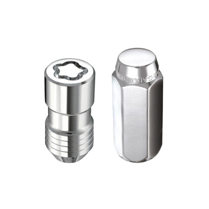 McGard 5 Lug Hex Install Kit w/Locks (Cone Seat Nut) M14X1.5 / 22mm Hex / 1.635in. Length - Chrome - Bull Strap