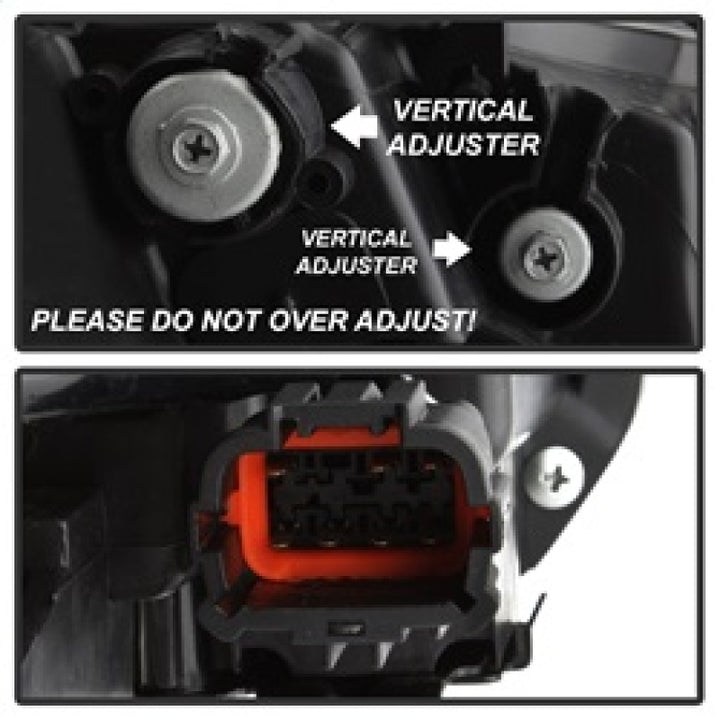 xTune Infiniti G37 Coupe (non-AFS) 08-15 Projector Headlights - Black PRO-JH-IG3708-2D-LB-BK - Bull Strap