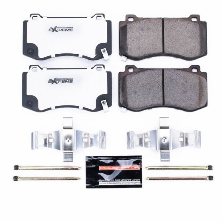 Power Stop 05-10 Chrysler 300 Front Z26 Extreme Street Brake Pads w/Hardware - Bull Strap
