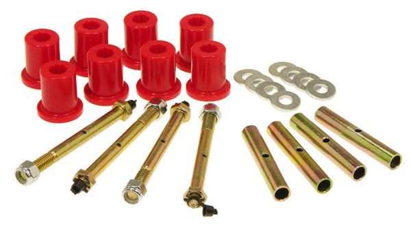 Prothane 76-86 Jeep CJ5/7/8 Rear Shackle Bushings - Red - Bull Strap