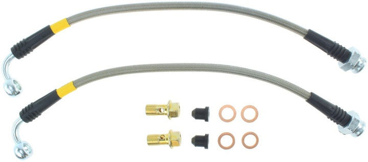 StopTech 03-07 350Z/G35 Stainless Steel Rear BBK Brake Lines - Bull Strap