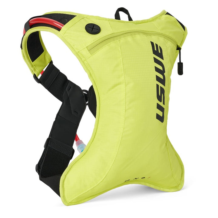 USWE Outlander Moto Hydration Pack 2L - Crazy Yellow - Bull Strap