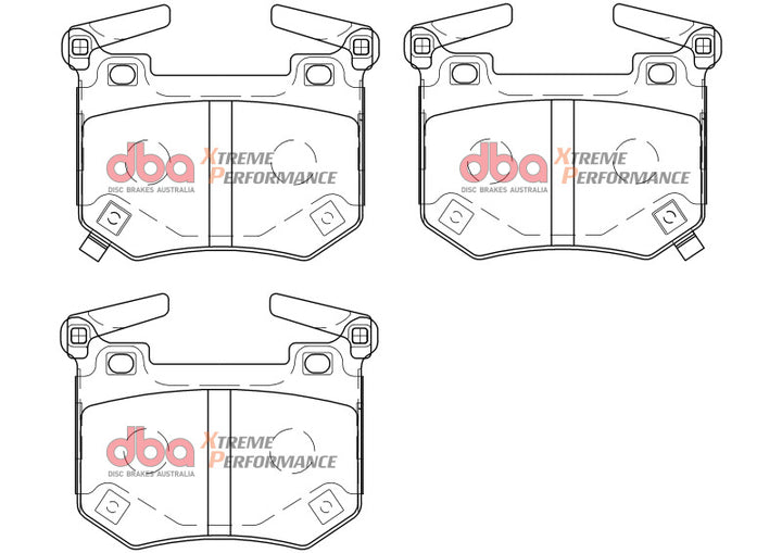 DBA 2018+ Kia Stinger V6 Twin Turbo XP Performance Rear Brake Pads - Bull Strap