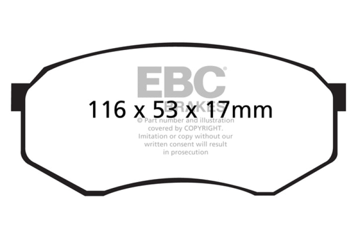 EBC 92-93 Toyota Pick-Up Extra Cab Greenstuff Front Brake Pads - Bull Strap