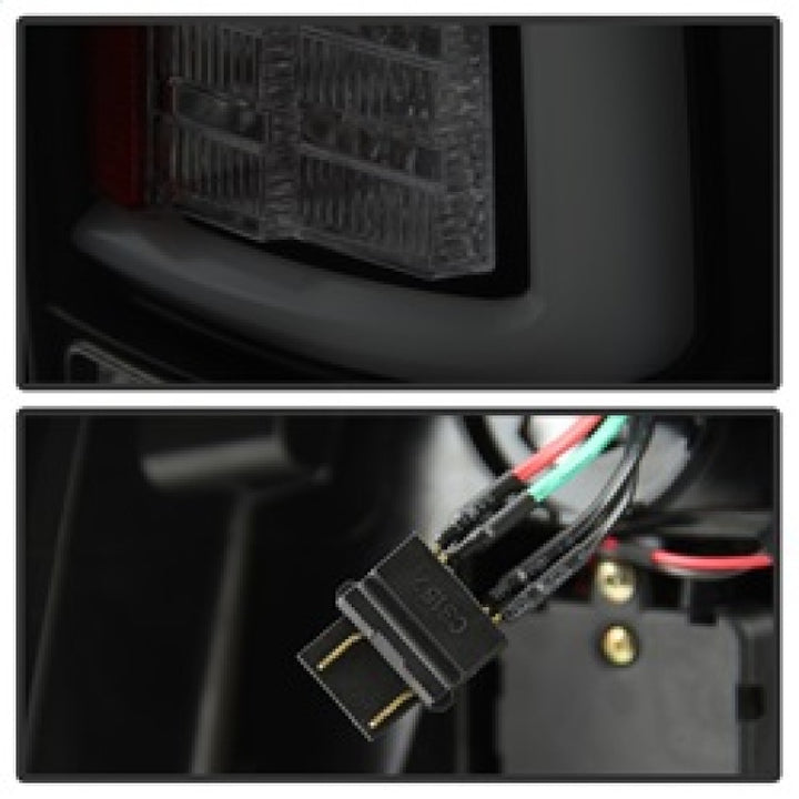 Spyder 09-16 Dodge Ram 1500 Light Bar LED Tail Lights - Black Smoke ALT-YD-DRAM09V2-LED-BSM - Bull Strap