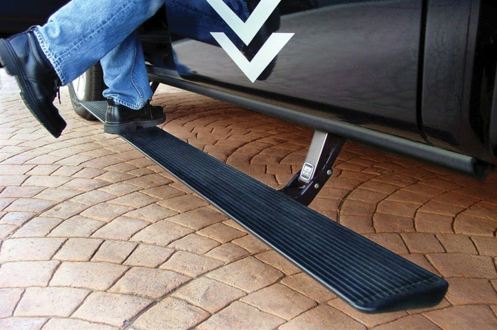 AMP Research 2004-2008 Ford F150 All Cabs PowerStep - Black - Bull Strap