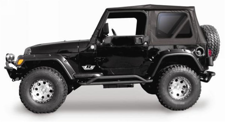 Rampage 1997-2006 Jeep Wrangler(TJ) Complete Top - Black Diamond - Bull Strap