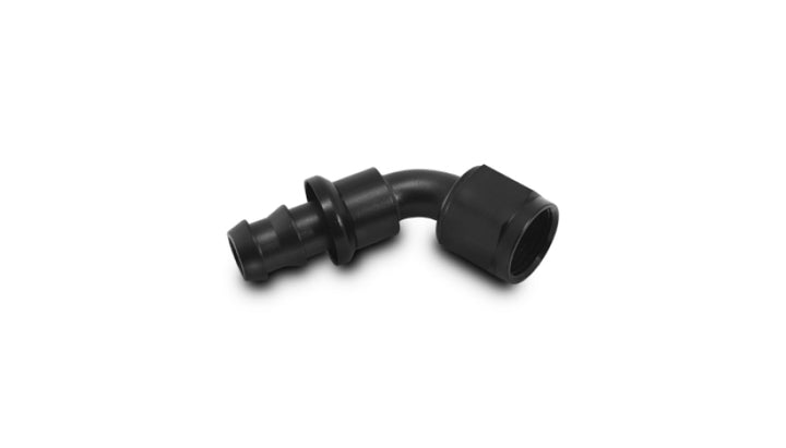 Vibrant Push-On 60 Degree Hose End Elbow FittingSize -10AN - Bull Strap