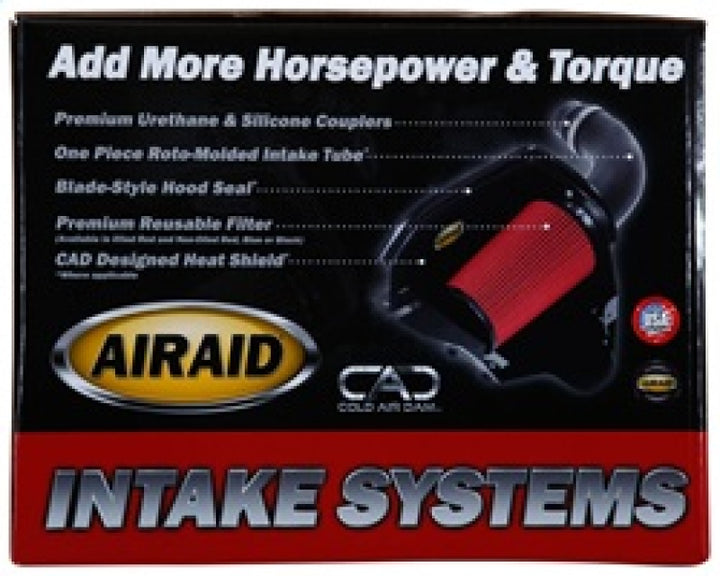 Airaid 06-10 Charger / 05-08 Magnum 5.7/6.1L Hemi CAD Intake System w/ Tube (Dry / Red Media) - Bull Strap