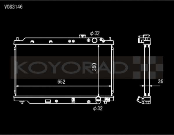 Koyo 94-01 Acura Integra (MT w/ Showa/Denso OEM) Radiator - Bull Strap