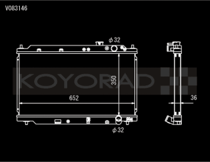 Koyo 94-01 Acura Integra (MT w/ Showa/Denso OEM) Radiator - Bull Strap