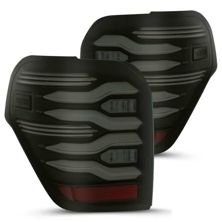 AlphaRex 10-21 Toyota 4Runner LUXX LED Taillights Blk w/Activ Light/Seq Signal - Bull Strap
