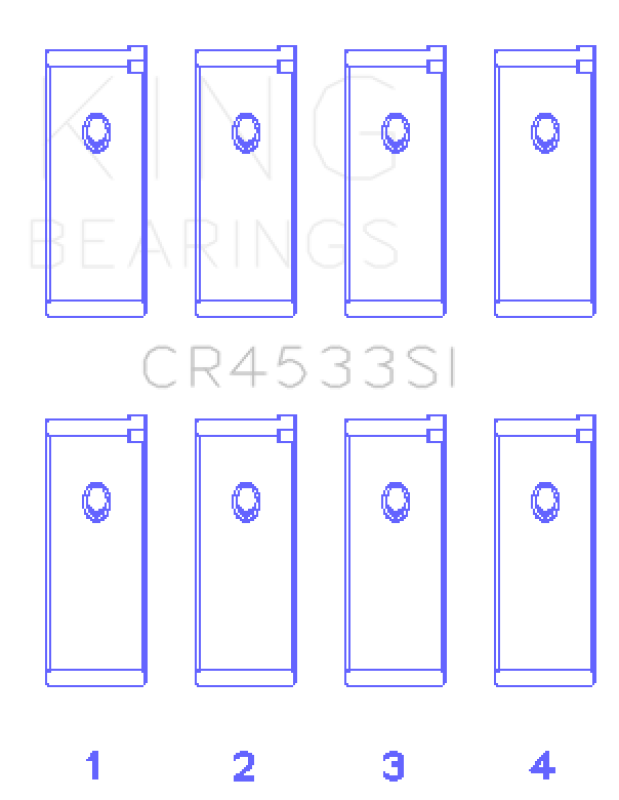 King Engine Bearings Nissan QR25DE DOHC 16 Valves Rod Bearing Set - Size STD - Bull Strap