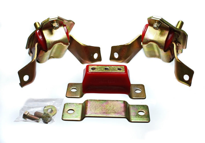 Energy Suspension 84-95 Ford Mustang 5.0 (302c.i.) V8 Red Motor & Transmission Mount Set - Bull Strap