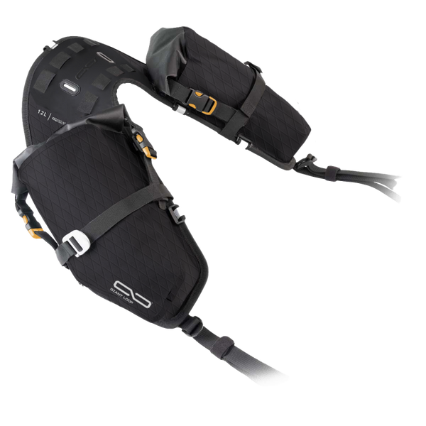 Giant Loop MoJavi Saddlebag 12L - Black - Bull Strap