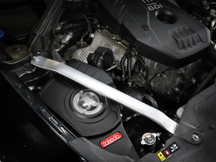 aFe 18-21 Kia Stinger L4 2.0L Takeda Momentum Cold Air Intake System w/ Pro DRY S Filter - Bull Strap