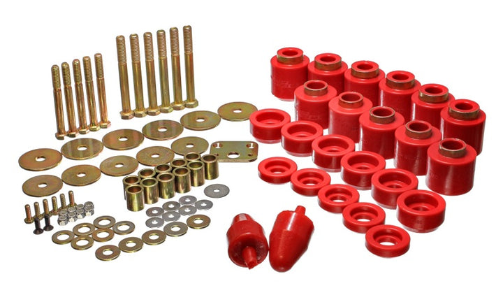 Energy Suspension 1in Body Lift Kit - Red - Bull Strap
