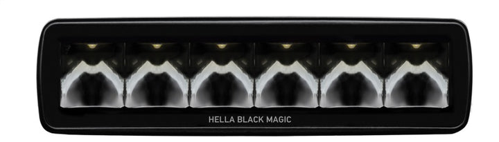 Hella Universal Black Magic 6 L.E.D. Mini Light Bar - Spot Beam - Bull Strap