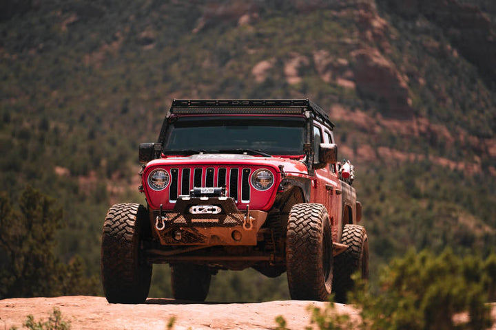 DV8 Offroad 2018+ Jeep Wrangler JL/Gladiator LED Projector Headlights - Bull Strap