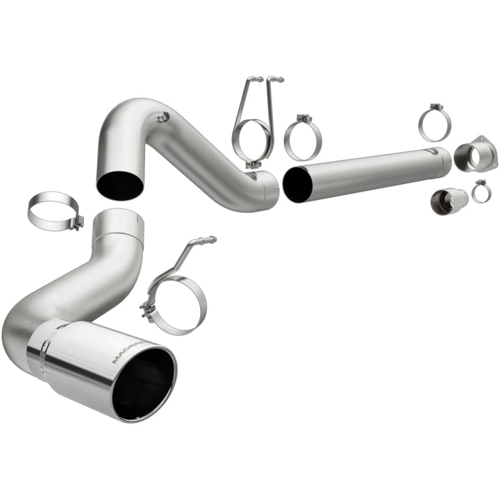 MagnaFlow 08-17 Ford F-250/F-350/F-450 6.4L/6.7L DPF-Back SS 5in Single Passenger Side Rear Exit - Bull Strap