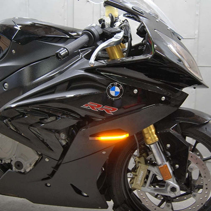 New Rage Cycles 09-19 BMW S1000RR LED Front Turn Signals - Bull Strap