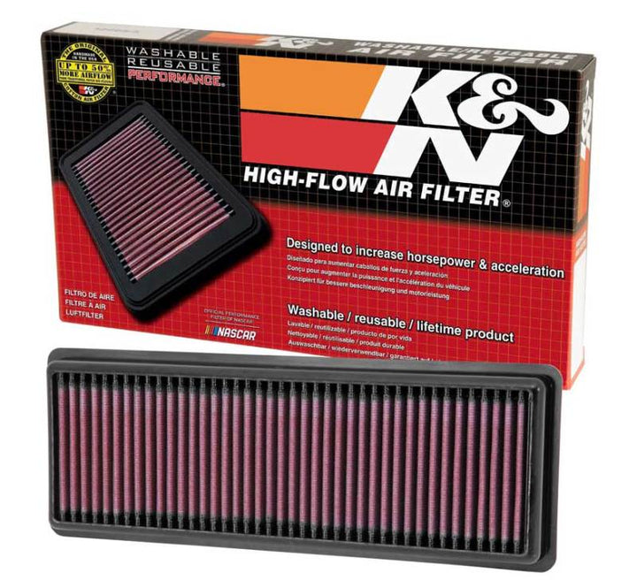 K&N 12 Fiat 500 Abarth 1.4L Replacement Air Filter - Bull Strap
