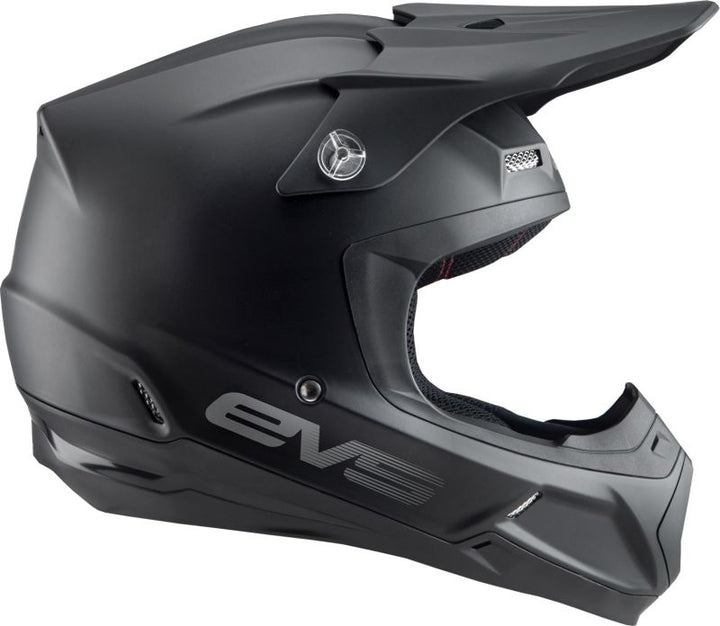 EVS T5 Solid Helmet Matte Black - XL - Bull Strap