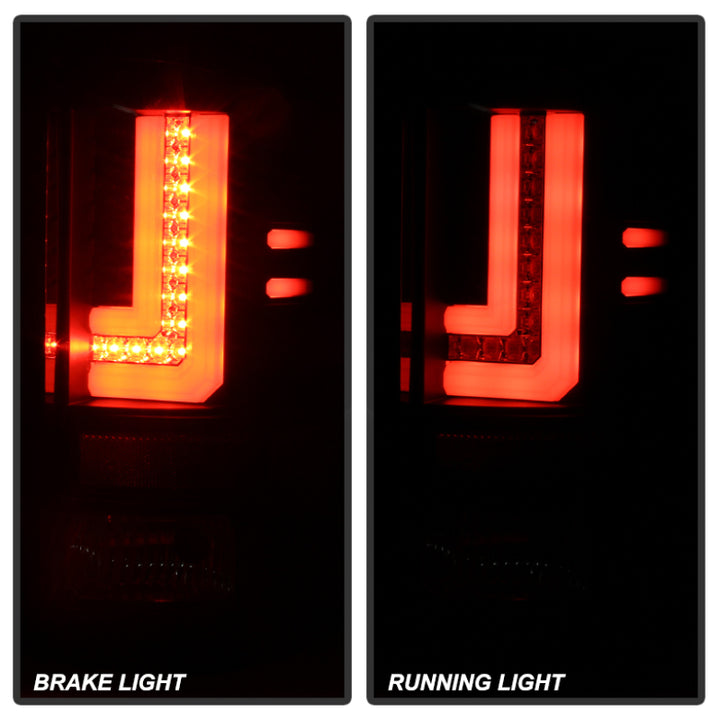 Spyder GMC Sierra 14-16 LED Tail Lights Black ALT-YD-GS14-LBLED-BK - Bull Strap