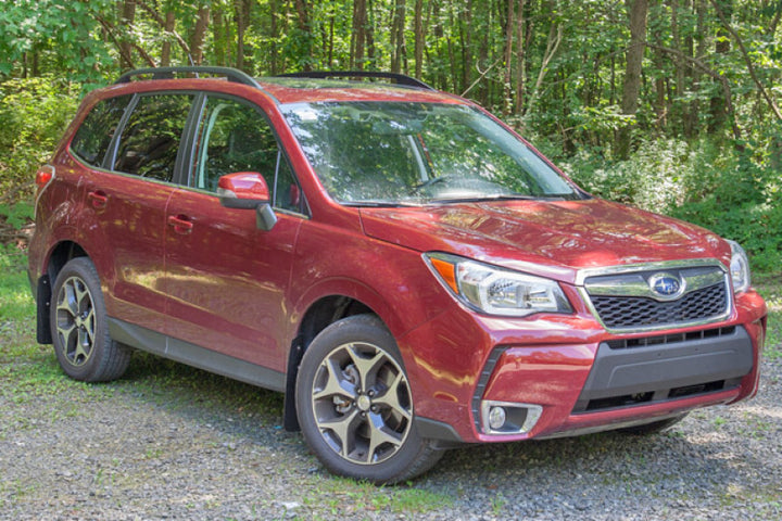 Rally Armor 14-18 Subaru Forester Black Mud Flap w/ Grey Logo - Bull Strap