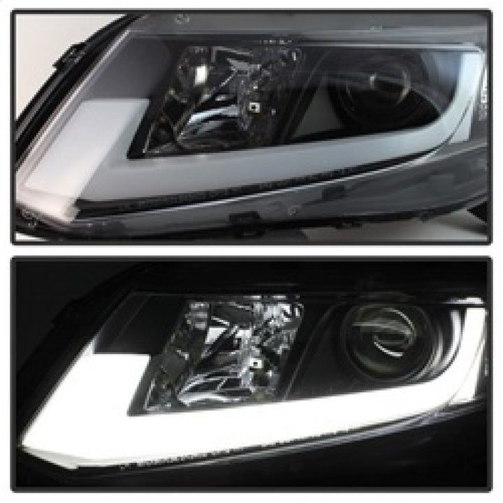 Spyder 12-14 Honda Civic (Excl. 2014 Coupe) Projector Headlights Lgtbr DRL Black PRO-YD-HC12-DRL-BK - Bull Strap