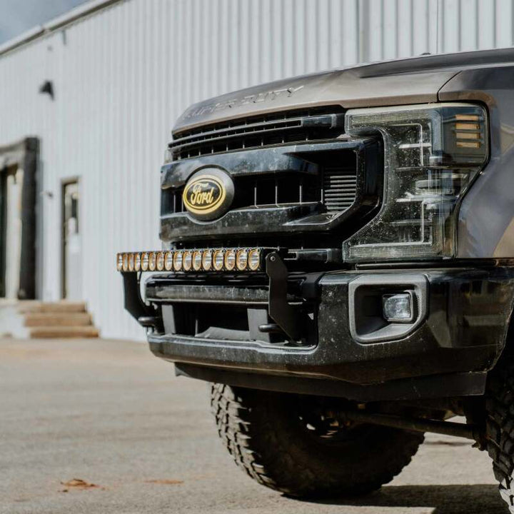 KC HiLiTES 2017+ Ford Super Duty Front Bumper Light Bar Mount For 40in Flex Era LED Light Bar - Bull Strap