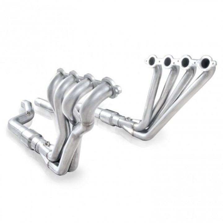 Stainless Power 2010-15 Camaro 6.2L Headers 1-7/8in Primaries 3in Collectors High-Flow Cats - Bull Strap