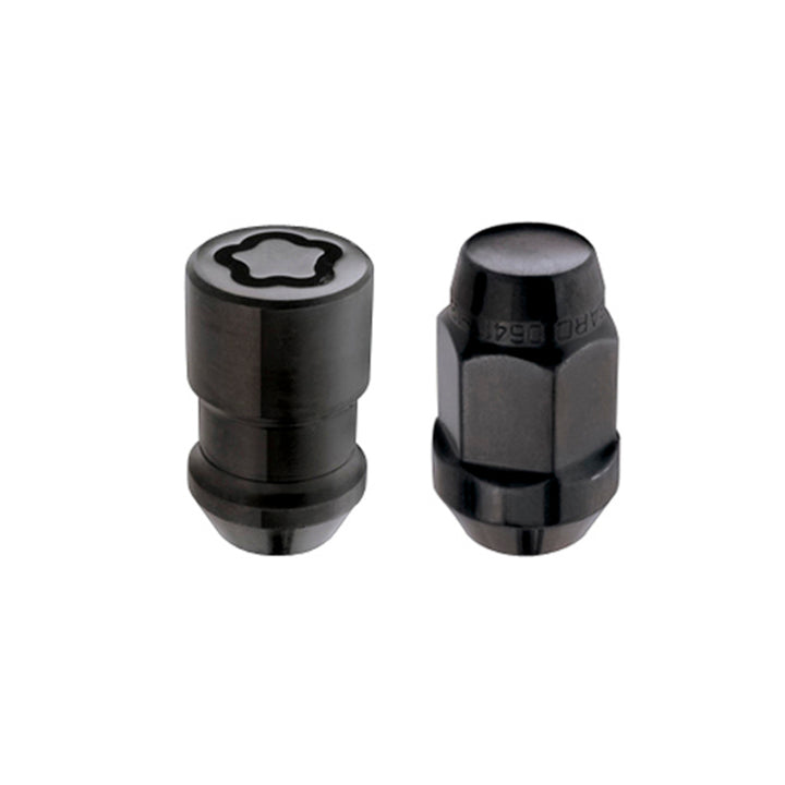 McGard 5 Lug Hex Install Kit w/Locks (Cone Seat Nut / Bulge) M12X1.5 / 3/4 Hex / 1.45in. L - Black - Bull Strap