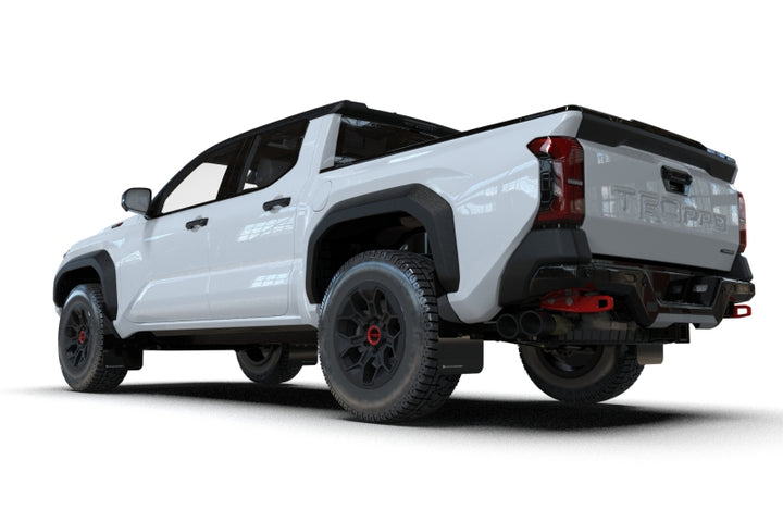 Rally Armor 24-25 Toyota Tacoma Gen 4 Black UR Mud Flap w/Red Logo - Bull Strap