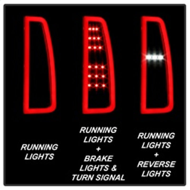 Spyder Chevy Tahoe / Suburban 15-17 LED Tail Lights - Black Smoke (ALT-YD-CTA15-LED-BSM) - Bull Strap