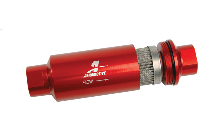 Aeromotive In-Line Filter - (AN-10) 100 Micron SS Element - Bull Strap