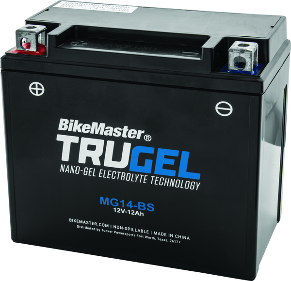 BikeMaster TruGel Battery - MG14-BS - Bull Strap