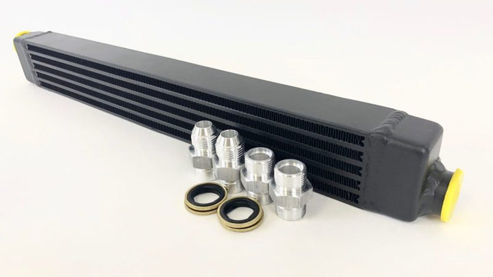 CSF 82-94 BMW 3 Series (E30) High Performance Oil Cooler w/-10AN Male & OEM Fittings - Bull Strap