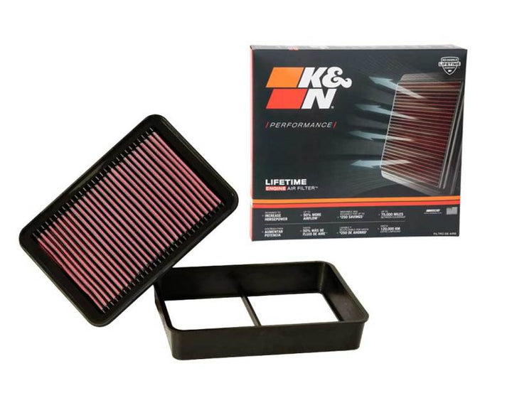 K&N 08-09 Evo X Drop In Air Filter - Bull Strap
