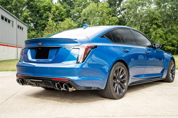 Corsa 2022-2025 Cadillac CT5-V Blackwing 3in. Cat-Back w/ Act. Exh. Dbl. X-Pipe Twin 4.5in. Tips - Bull Strap