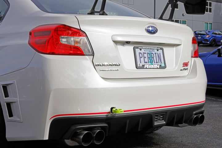 PERRIN 15-21 Subaru WRX/STI Tow Hook Kit (Rear) - Neon Yellow - Bull Strap