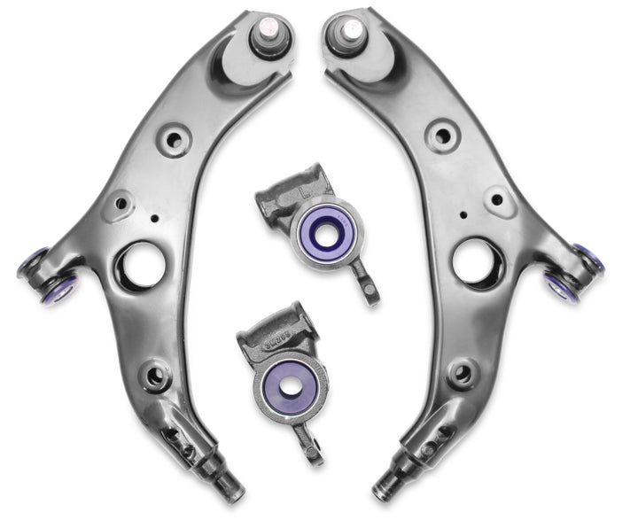 SuperPro 2013 Mazda CX-5 Sport Front Lower Control Arm Set w/ Bushings - Bull Strap